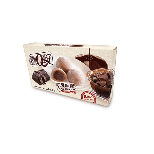 Ciasteczka ryżowe z nadzieniem czekoladowym Mico Mochi   Q Brand 80 g