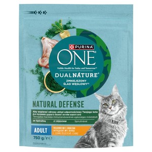 Karma sucha dla dorosłych kotów spirulina i kurczak PURINA ONE 750 g