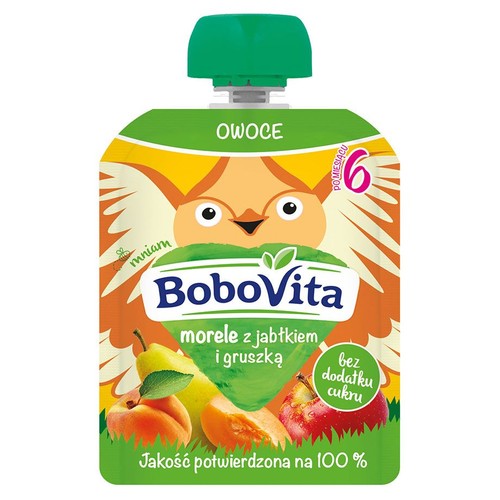 Morele z jabłkiem i gruszką po 6. miesiącu BoboVita 80 g