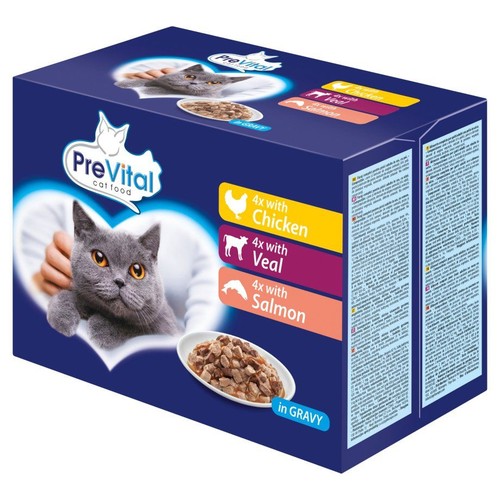 Mokra karma dla kota mix smaków PreVital 12 x 100 g