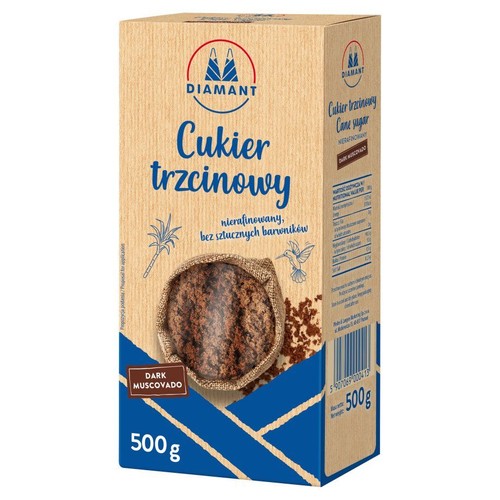 Cukier trzcinowy nierafinowany Diamant 500 g
