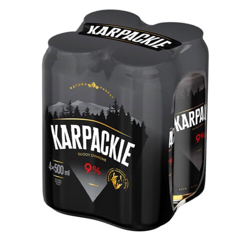 Piwo Mocne alk.9% obj. KARPACKIE 4 x 500 ml