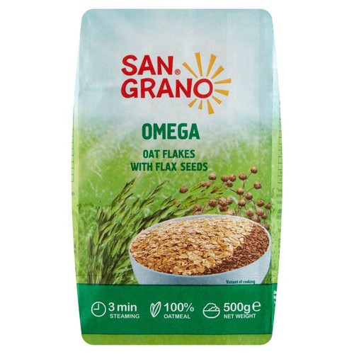 Płatki owsiane z siemieniem lnianym Omega San Grano 500 g