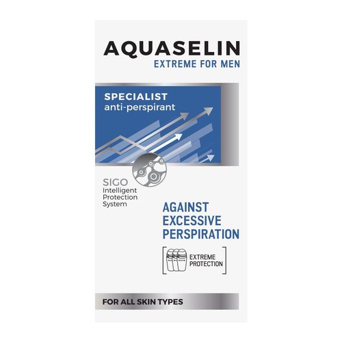 Antyperspirant Aquaselin Extreme for Men z systemem SIGO. Zapewnia ekstremalną ochronę.