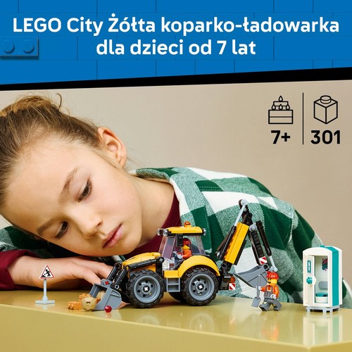 City Żółta koparko-ładowarka 60480 LEGO 1 sztuka