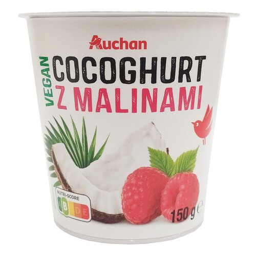 Vegan Cocoghurt z malinami Auchan 150 g