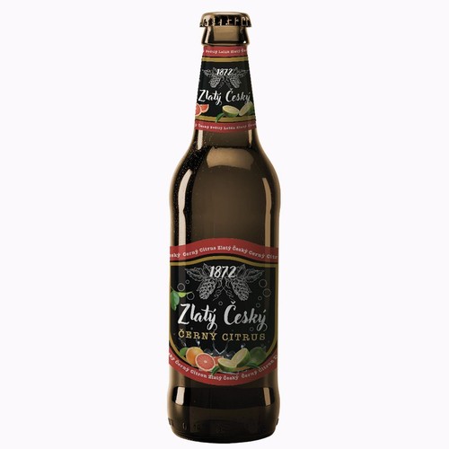 Piwo czeskie ciemne Cerny Citrus o smaku cytrusowym alk. 4,0% obj. Zlaty Cesky 500 ml