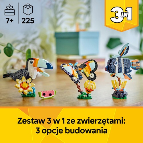Creator 3 w 1 Dzikie zwierzęta: Tropikalny tukan 31173 LEGO 1 sztuka