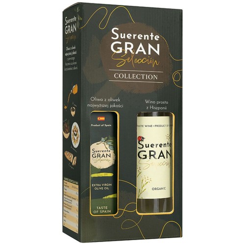 Zestaw wino białe wytrawne Gran Seleccion Organic/Vegan  + Oliwa Suerente  750 ml