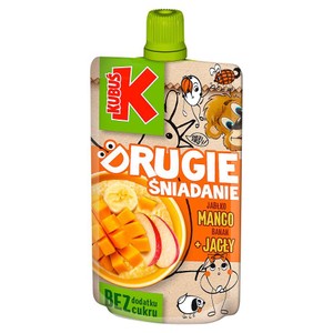 Drugie śniadanie jabłko. mango. banan+jagły Kubuś 100 g