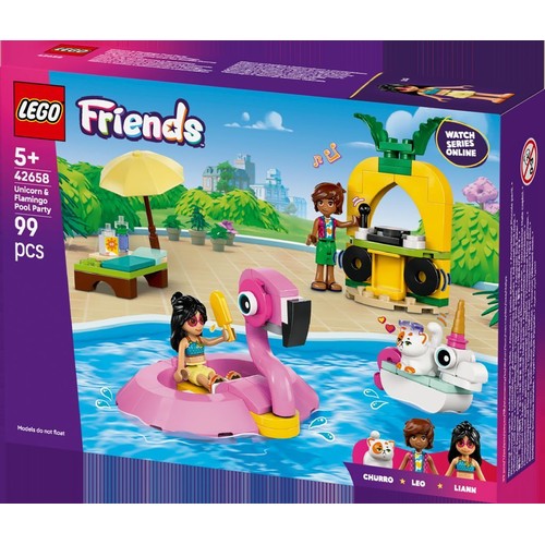 Friends Impreza na basenie z jednorożcem i flamingiem 42658 LEGO 1 sztuka