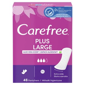 Wkładki higieniczne Plus Large zapach aloesowy Carefree 46 sztuk