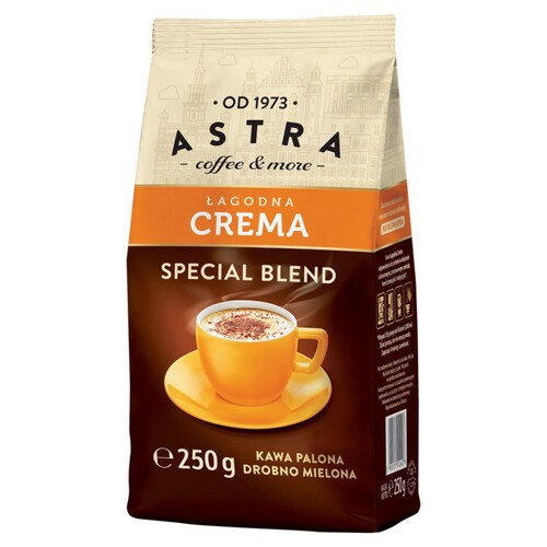 Kawa mielona łagodna crema Astra 250 g