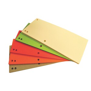 Przekładki karton, 1/3 A4, 235x105mm mix kolorów Office Products 100 sztuk