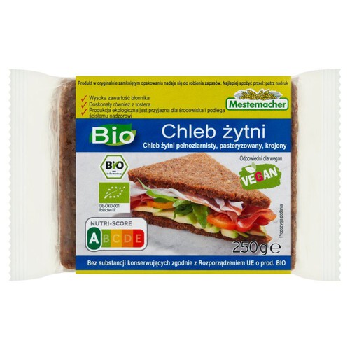 Chleb żytni pełnoziarnisty Mestemacher 250 g