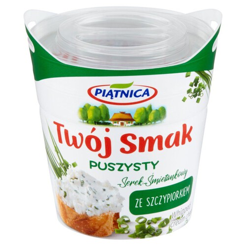 Twój Smak puszysty serek śmietankowy ze szczypiorkiem Piątnica 150 g