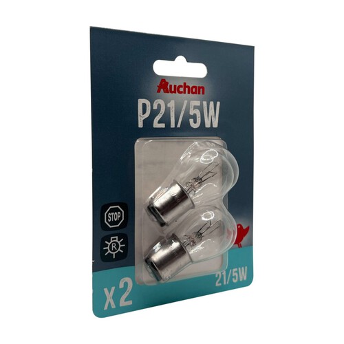 Żarówki samochodowe P21 5W 12V Auchan 2 sztuki