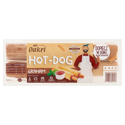 Bułki Hot dog graham Dakri 240 g