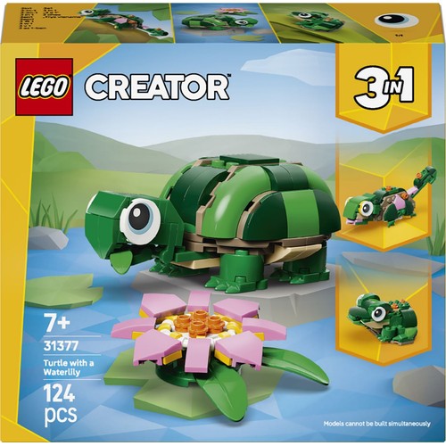 Creator 3 w 1 Żółw i kwiat lilii wodnej dla dzieci 31377 LEGO  1 sztuka