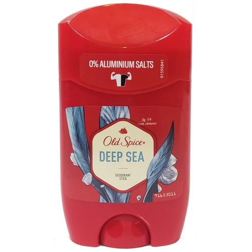Czerwony dezodorant w sztyfcie Old Spice Deep Sea. Bez soli aluminium.