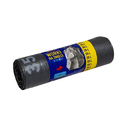Worki na śmieci 35L srebrne Auchan 15 sztuk