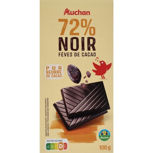 Czekolada ciemna 72% kakao Auchan 100 g
