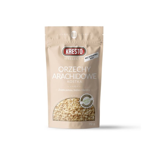Opakowanie Kresto Select z orzechami arachidowymi w kostce, 70 g.