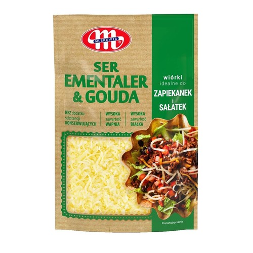Ser Ementaler + Gouda wiórki Mlekovita 100 g