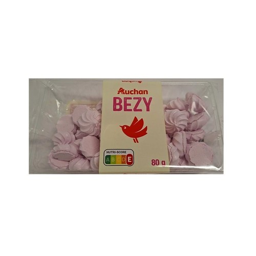 Bezy różowe Auchan 80 g