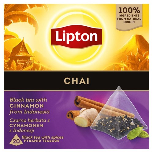Chai herbata czarna z cynamonem Lipton 20 torebek