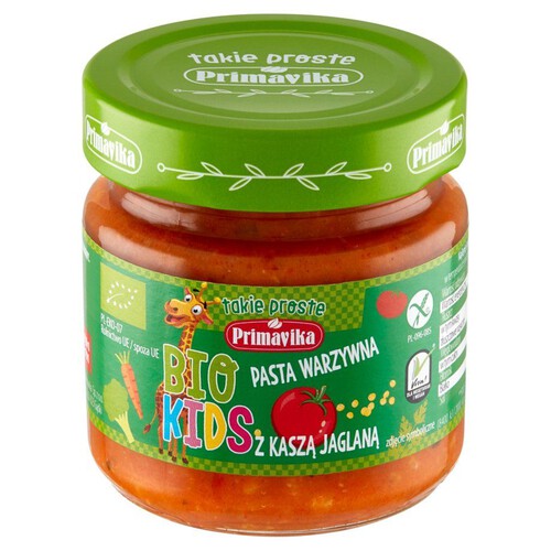 BIO Kids Pasta warzywna z kaszą jaglaną Primavika 160 g