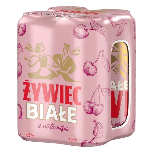Piwo Białe z nutą wiśni alk. 4,5% obj. Żywiec 4 x 500 ml