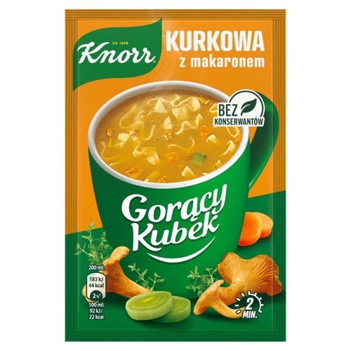 Gorący kubek kurkowa z makaronem   Knorr 13 g