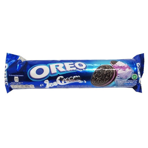 Ciastka kakaowe z nadzieniem o smaku lodów jagodowych Oreo 133 g