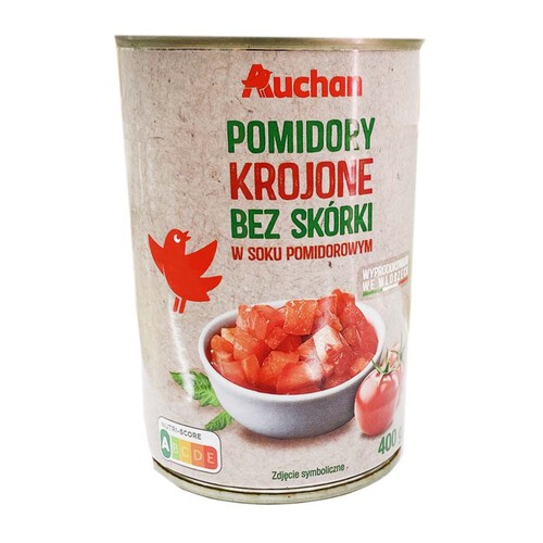 Pomidory włoskie krojone  Auchan 240 g