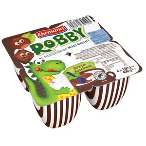 Deser mleczny Robby z orzechami laskowymi Ehrmann 4 x 100 g
