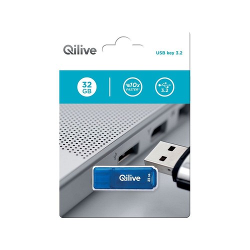 Pendrive 32GB USB 3.2 K103 niebieski Qilive 1 sztuka