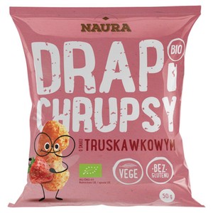 BIO Chrupki kukurydziane o smaku truskawki Naura 50 g