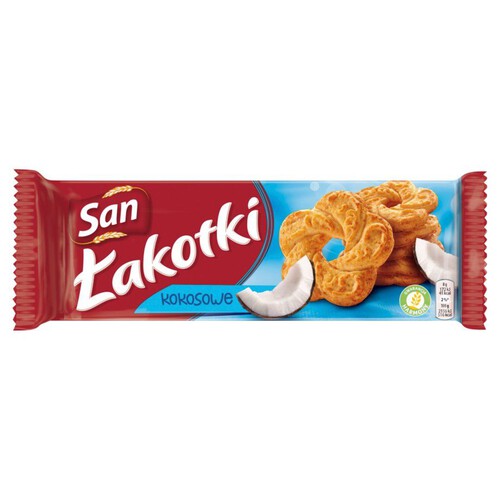 Łakotki ciastka kokosowe San 168 g