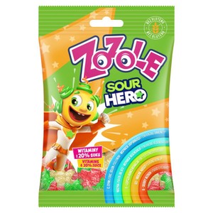 Żelki kwaśne Sour Hero z witaminami bez glutenu Zozole 75 g
