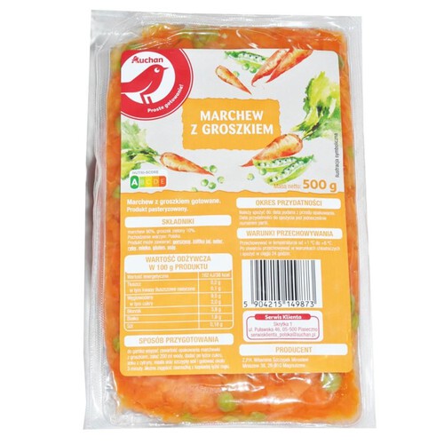 Marchew z groszkiem  Auchan 500 g