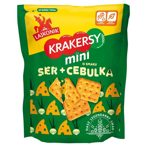 Mini Krakersy ser-cebulka Lajkonik 100 g