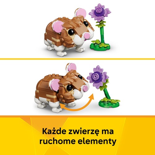 Creator 3 w 1 Uroczy chomik z kwiatkiem dla dzieci 31376 LEGO  1 sztuka