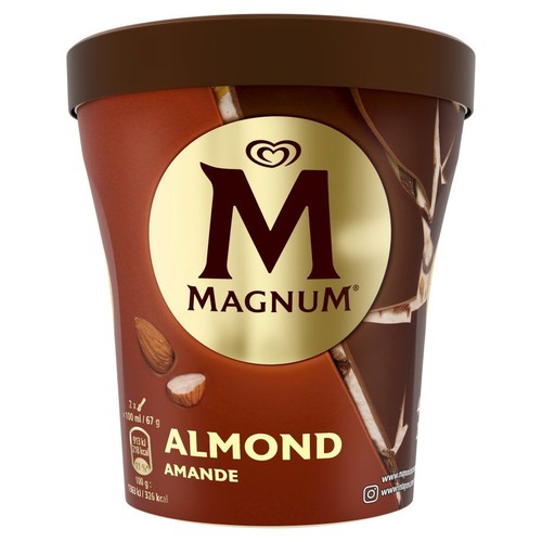 Lody waniliowe z mleczną czekoladą  i migdałami Magnum 440 ml