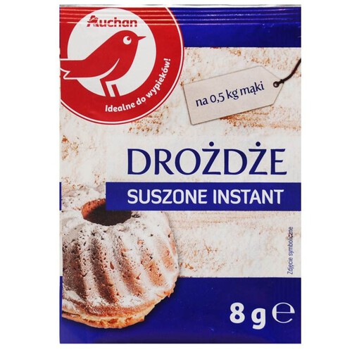 Drożdże suszone instant Auchan 8 g