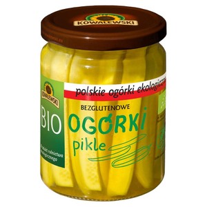 BIO Ogórki pikle krojone bezglutenowe  Kowalewski 480 g