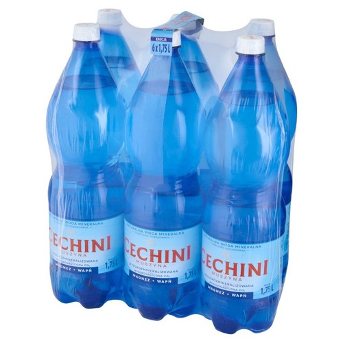 Woda częściowo odgazowana mineralna wysokonasycona Cechini Muszyna 6 x 1,75 l