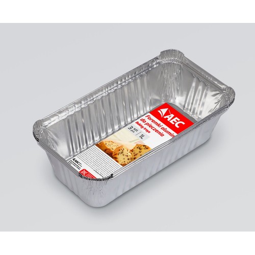 Foremki keksówki 1 l AEC 3 sztuki
