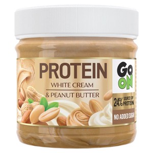 Krem proteinowy biały z orzechami ziemnymi   GO ON 180 g