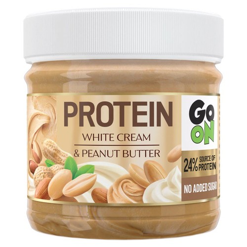 Krem proteinowy biały z orzechami ziemnymi   GO ON 180 g
